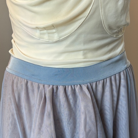 Anthropologie Asymmetrical Skirt in Soft Blue and Pink - Picture 4 of 7